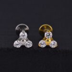 Labret Triad (16G – 8mm) - Titanio G.I. – Piercing Colombia