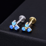 Hélix Ranya Azul (16G – 8mm) – Titanio G.I. – Piercing Colombia