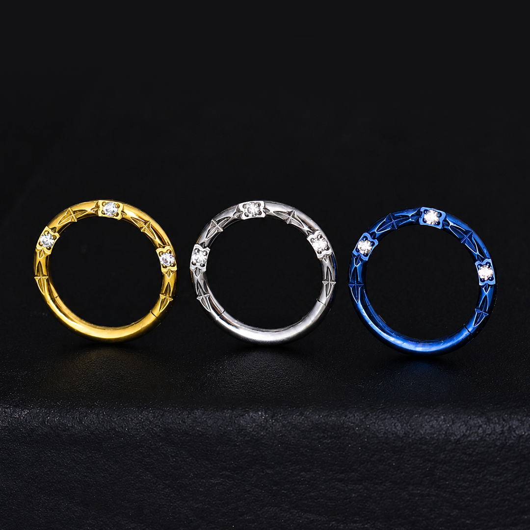 22 Aro Clicker Artic (16G – 8mm) - Titanio G.I – Piercing Colombia
