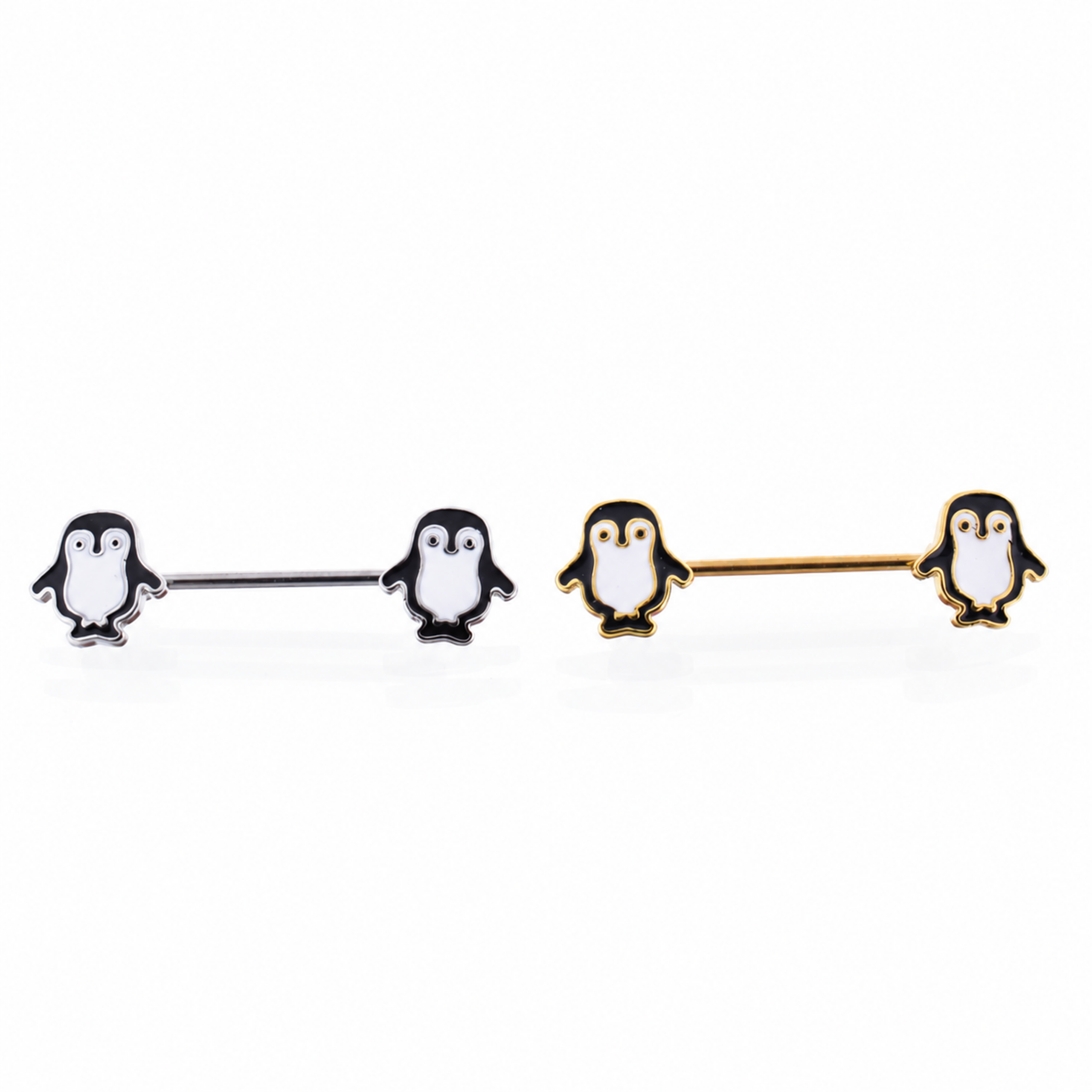 5.2 Par Pezoneras Pingüinito (16 – 16mm) – Acero Quirúrgico – Piercing Colombia