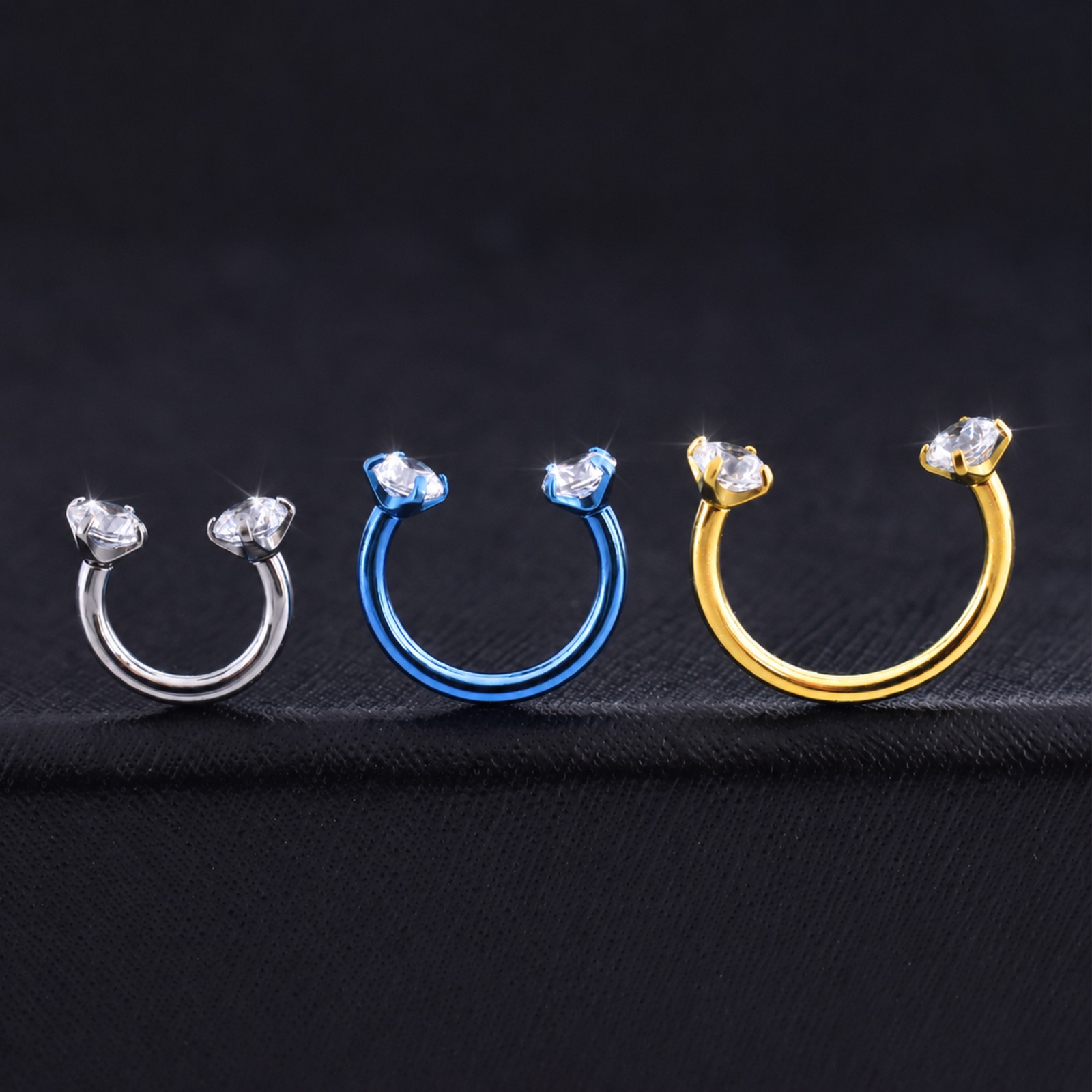 Herradura Piercing Herradura Circón (16G) – Titanio G.I. – Piercing Colombia
