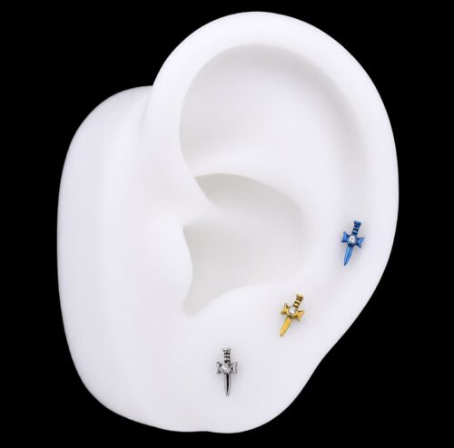 Hélix Sting (16G – 8mm) – Titanio G.I. – Piercing Colombia
