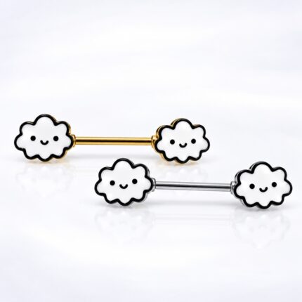 Par Pezoneras Cloud 16G 16mm en Acero Quirúrgico – Piercing Pezón