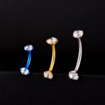 Banana Circón (16G – 3mm) – Titanio G.I. – Piercing Colombia