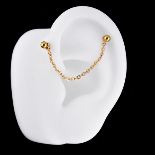 Cadena (45mm) – Titanio G.I. PVD Gold – Piercing Colombia