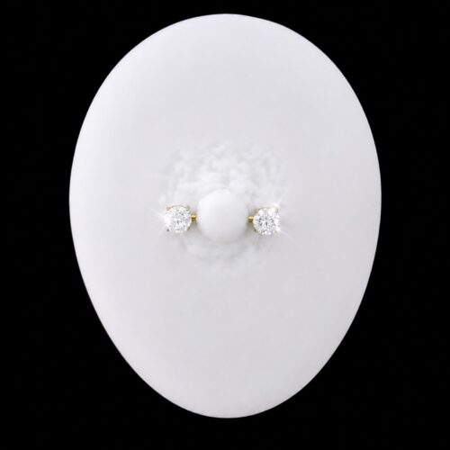 Par Pezoneras Circón (14G – 12mm / Gem 5mm) – Titanio G.I. – Piercing Colombia