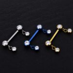 Par de Pezoneras Ibanka (14G – 14mm) – Titanio G.I. – Piercing Colombia