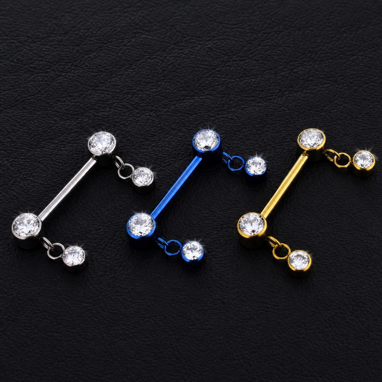Pezón Piercing Par de Pezoneras Ibanka (14G – 14mm) – Titanio G.I. – Piercing Colombia