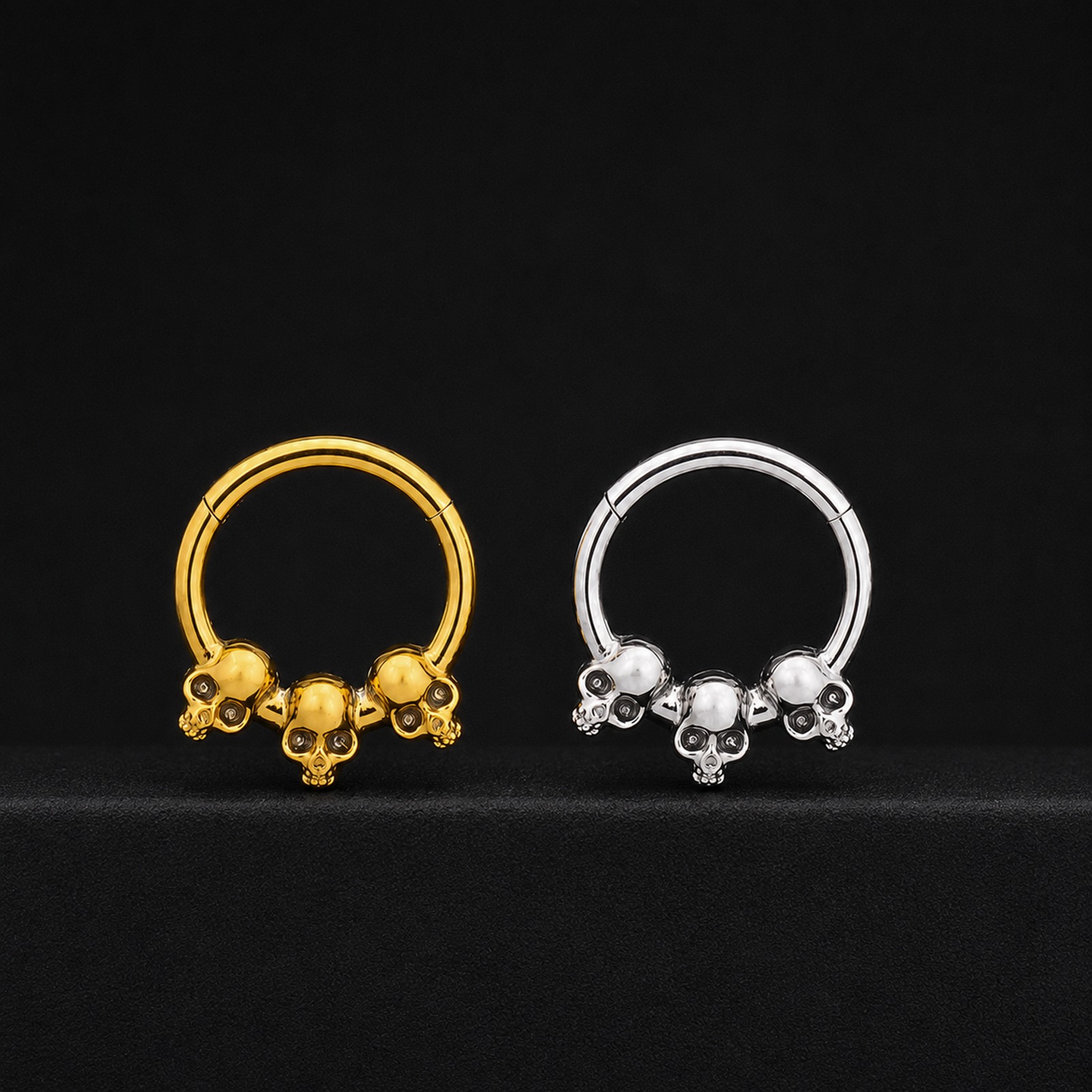 Piercing Calavera (2) Aro Ghost Rider (16G - 8mm) – Titanio G.I – Piercing Colombia