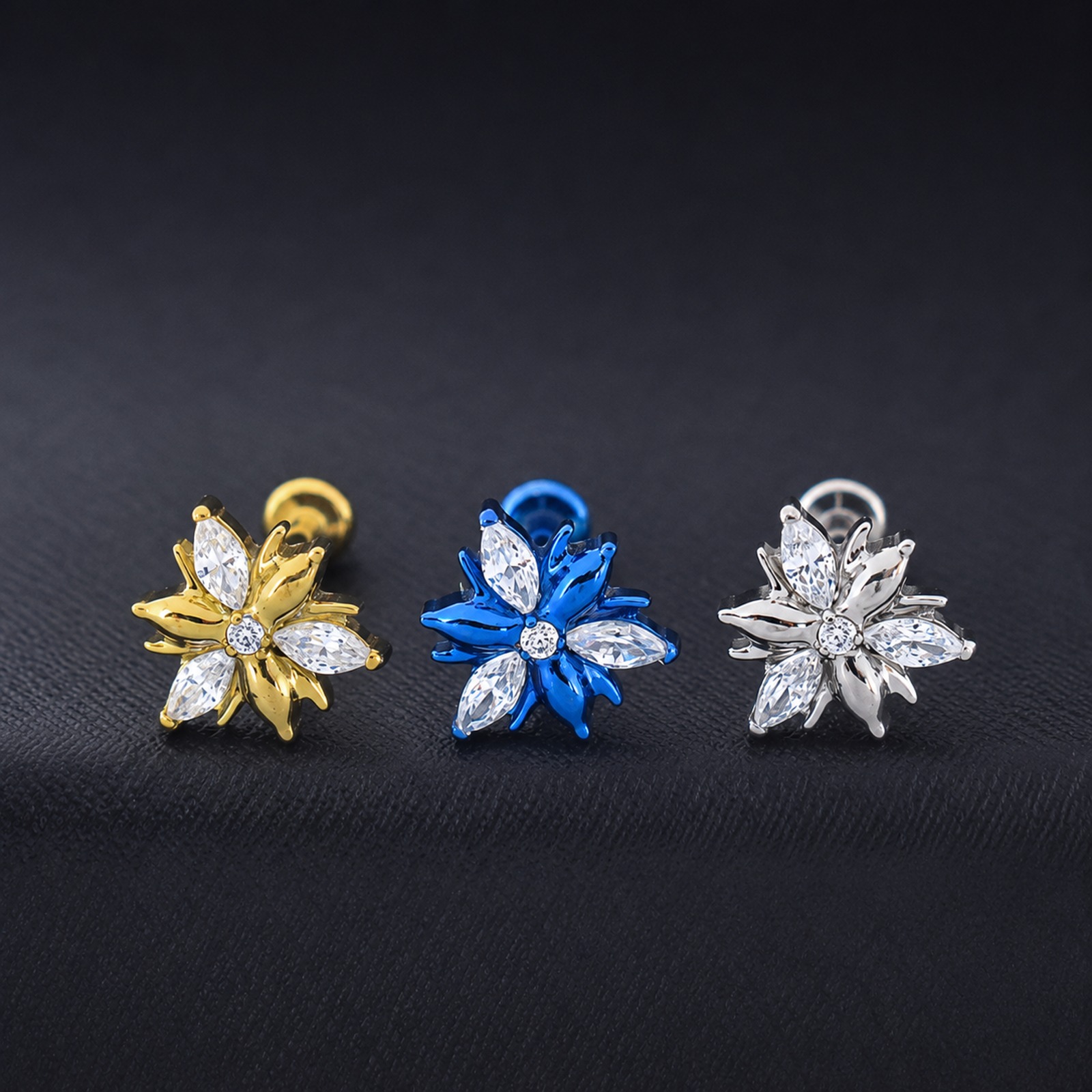 Piercing oreja Titanio (20) Labret Ravenclaw (16G – 8mm) – Titanio G.I. – Piercing Colombia