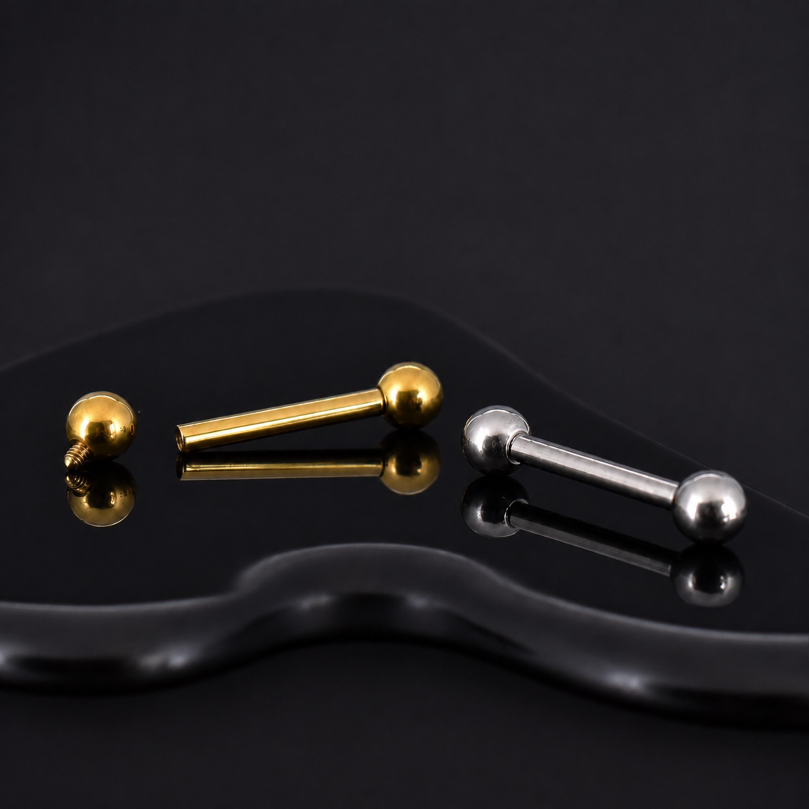 Barbell Recto Titanio Barbell Básico Bola (14G – 12mm / Bola 4mm) – Titanio G.I. – Piercing Colombia