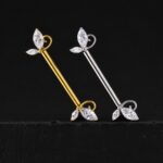 Par Pezonera Ágatha (14G – 16mm) – Titanio G.I. – Piercing Colombia