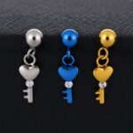 Hélix Key (16G – 8mm) – Titanio G.I. – Piercing Colombia
