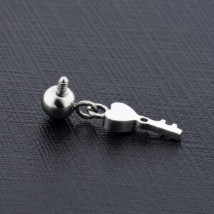 Hélix Key (16G – 8mm) – Titanio G.I. – Piercing Colombia