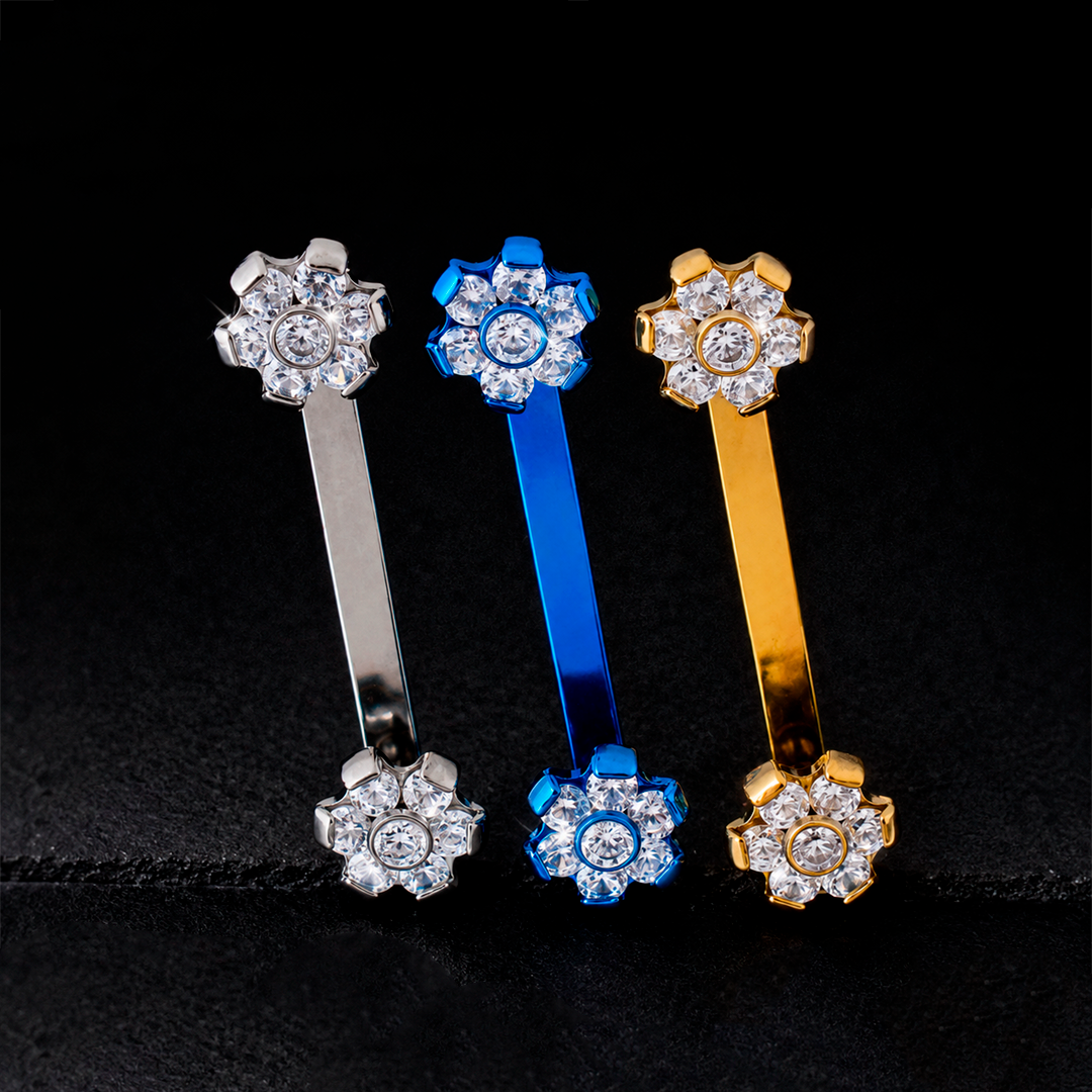 Surface Piercing Surface Dhalia (14G – 14mm) – Titanio G.I. – Piercing Colombia