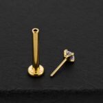 Labret Asscher Push Pin (16G – 8mm | 2mm / 3mm) – Titanio G.I. – Piercing Colombia