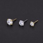 Labret Round Push Pin (16G – 8mm | 2mm / 2.5mm / 3mm) – Titanio G.I. – Piercing Colombia