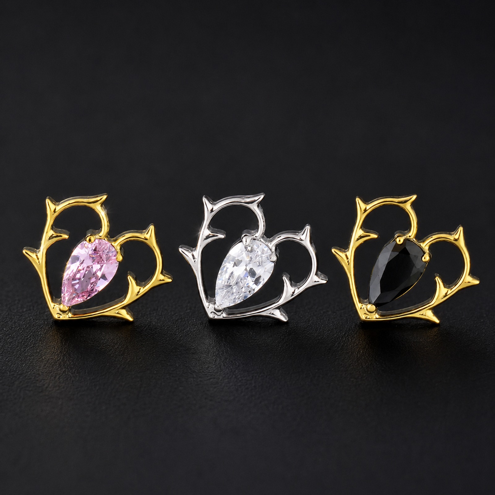 Joya corazón (2) Hélix Baratheon (16G – 8mm) – Titanio G.I. – Piercing Colombia