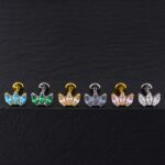 Labret Flotus (16G - 8mm) - Titanio G.I. – Piercing Colombia
