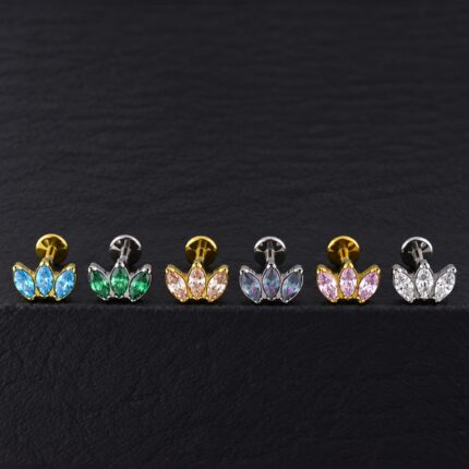 Labret Flotus 16G 8mm en titanio grado implante – Lóbulo Superior