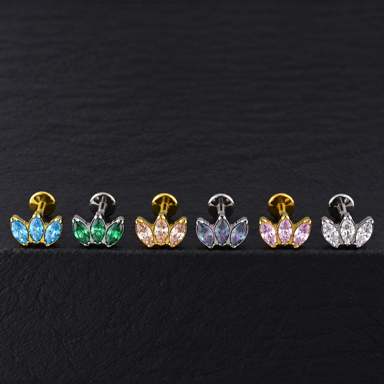 Joyeria Titanio G.I (1) Labret Flotus (16G - 8mm) - Titanio G.I. – Piercing Colombia