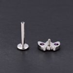 Labret Flotus (16G - 8mm) - Titanio G.I. – Piercing Colombia