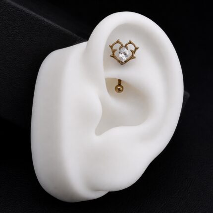 Banana Rook Baratheon 16G 8mm en titanio grado implante – Piercing Oreja