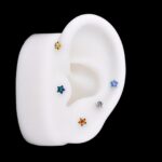 Hélix Star Glass (16G – 8mm) – Titanio G.I. – Piercing Colombia