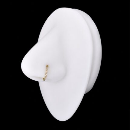 Nostril G-Ring Circón 18G 8mm en titanio grado implante – Piercing Nariz