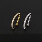 Nostril G-Ring Circón (18G – 8mm) – Titanio G.I. – Piercing Colombia