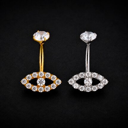 Ombligo Ojo Turco 14G 10mm en titanio grado implante – Piercing Ombligo