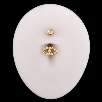 Ombligo Ojo Turco 14G 10mm en titanio grado implante – Piercing Ombligo