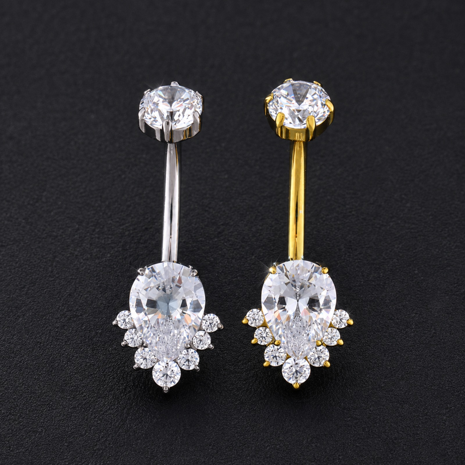 Piercing Ombligo - Piercing de ombligo (3) Ombligo Skyfall (14G – 10mm) – Titanio G.I. – Piercing Colombia