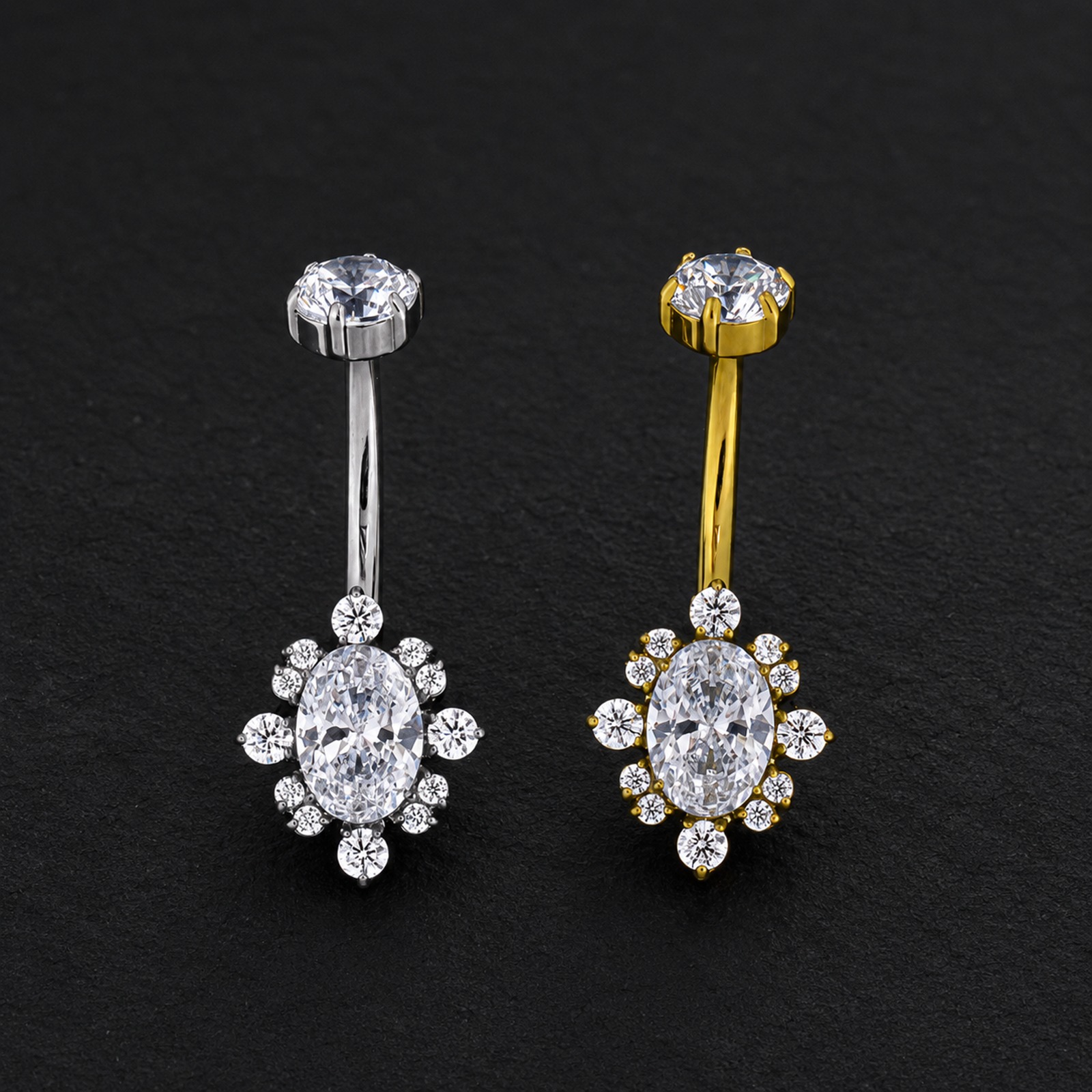 Piercing ombligo, joya ombligo (1) Ombligo Cairo (14G – 10mm) – Titanio G.I. – Piercing Colombia