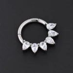 Aro Clicker Carol Danvers (16G - 8mm) - Titanio G.I. – Piercing Colombia