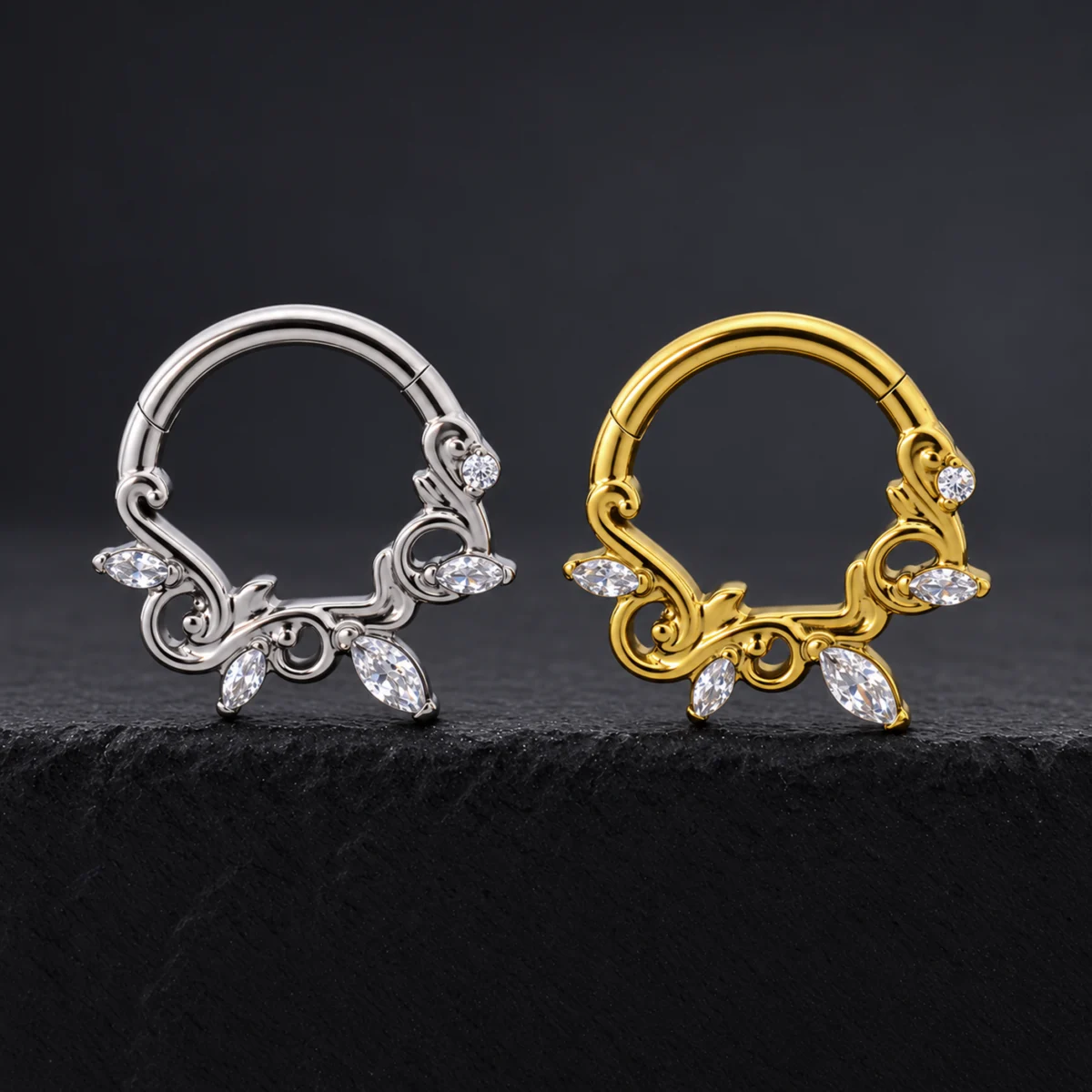 aro-clicker-ororo-munroe-titanio Aro Clicker Ororo Munroe (16G - 8/10mm) - Titanio G.I. – Piercing Colombia