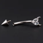 Banana Devil (16G - 8mm) - Titanio G.I. – Piercing Colombia
