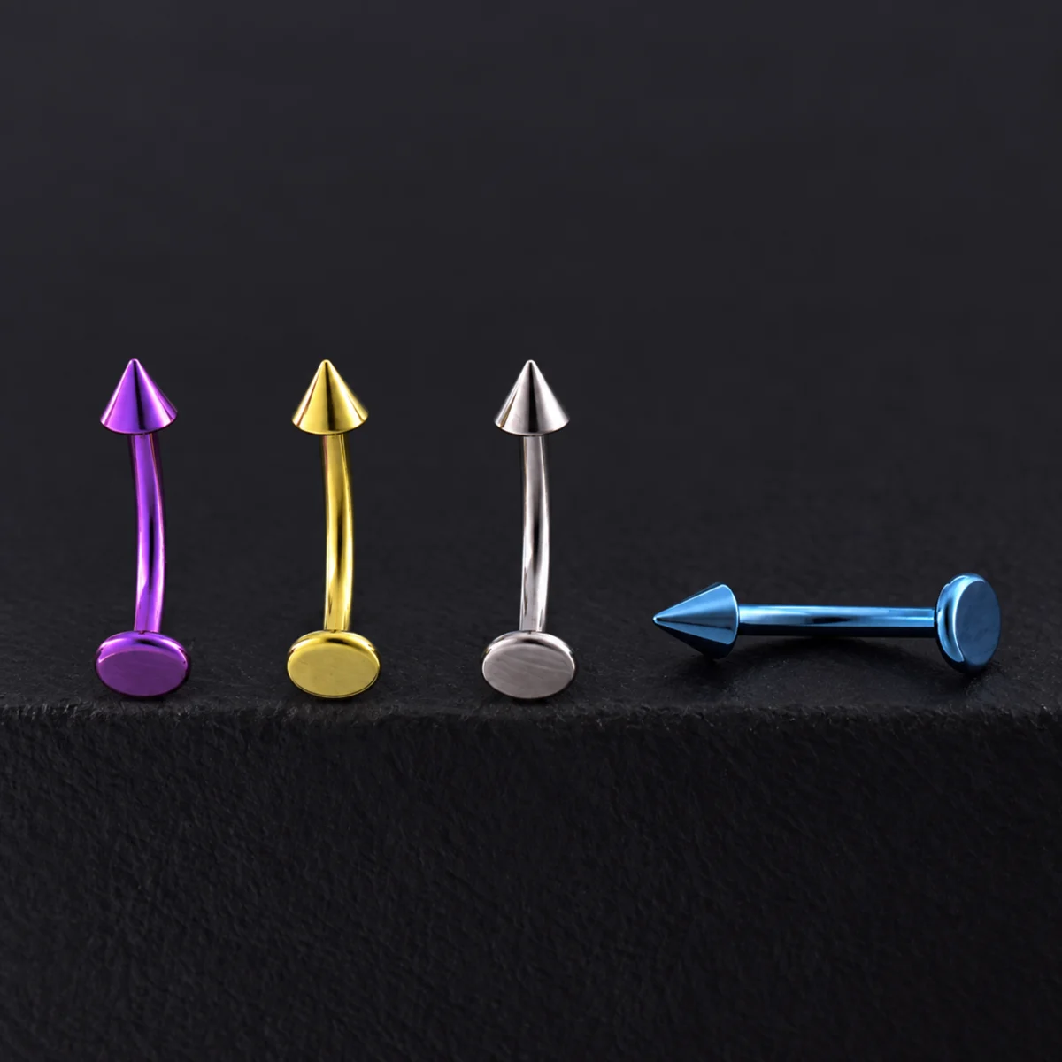 banana-spike-titanio Banana Spike (16G - 8mm) - Titanio G.I. – Piercing Colombia