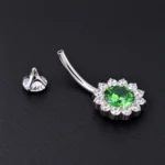 Belly Peonías (14G - 10mm) - Titanio G.I. – Piercing Colombia