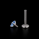 Labret Circón Colores 3mm (16G - 8mm) - Titanio G.I. – Piercing Colombia