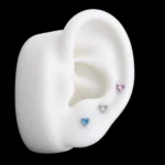 Labret Corazón Circón (16G - 8mm) - Titanio G.I. – Piercing Colombia