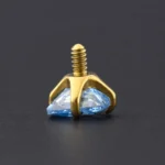 Labret Cuadrado Circón (16G - 8mm) - Titanio G.I. – Piercing Colombia