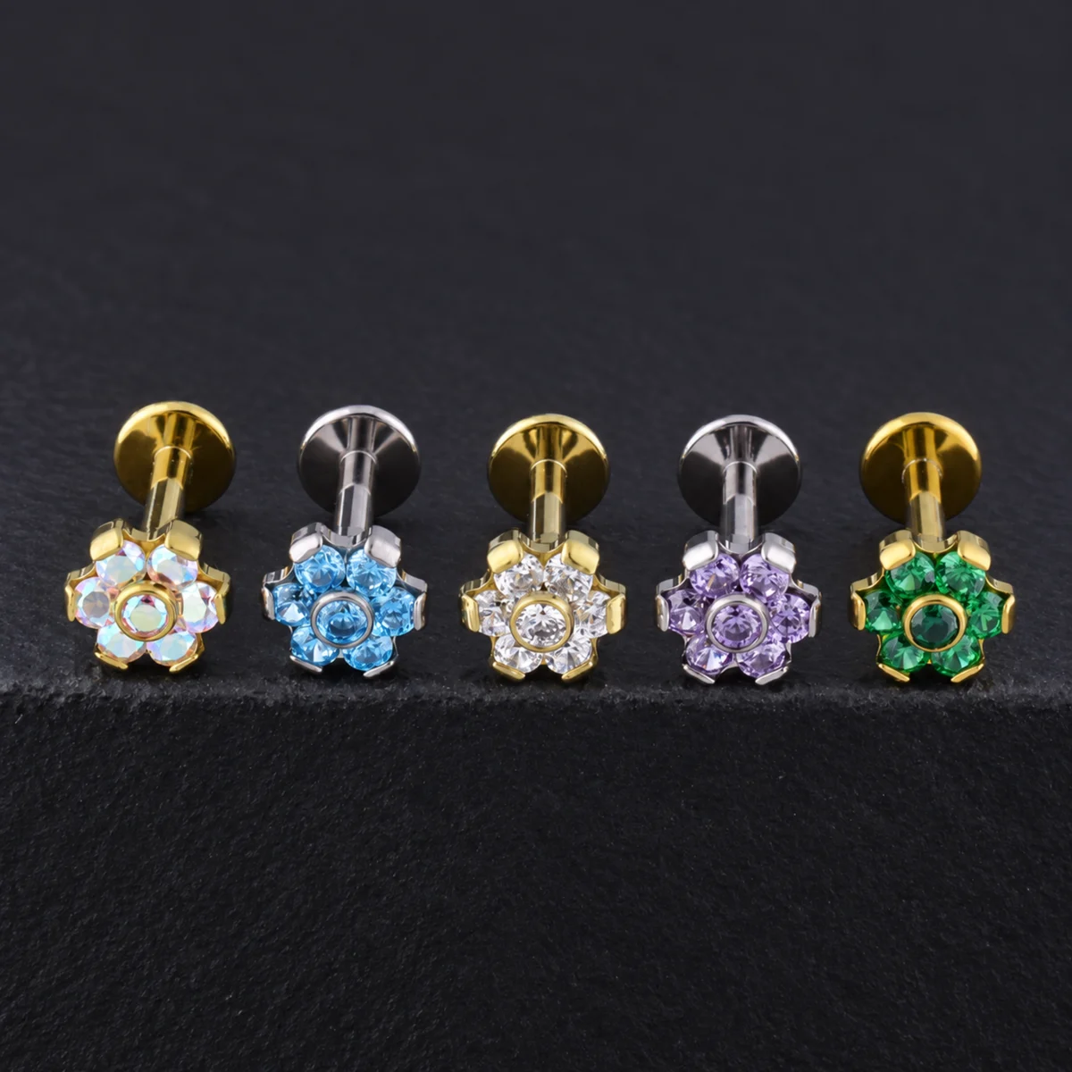 labret-dalia-titanio Labret Dalia (16G - 8mm) - Titanio G.I. – Piercing Colombia