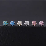 Labret Estrella Circón (16G - 8mm) - Titanio G.I. – Piercing Colombia