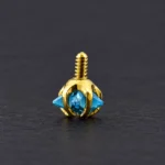 Labret Estrella Circón (16G - 8mm) - Titanio G.I. – Piercing Colombia