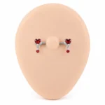 Par Pezoneras Crimson (16G – 16mm) – Acero Quirúrgico – Piercing Colombia