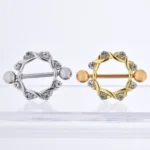 Par Pezoneras Solstice (14G – 12mm) – Acero Quirúrgico – Piercing Colombia