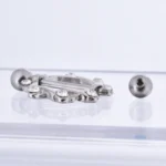 Par Pezoneras Solstice (14G – 12mm) – Acero Quirúrgico – Piercing Colombia